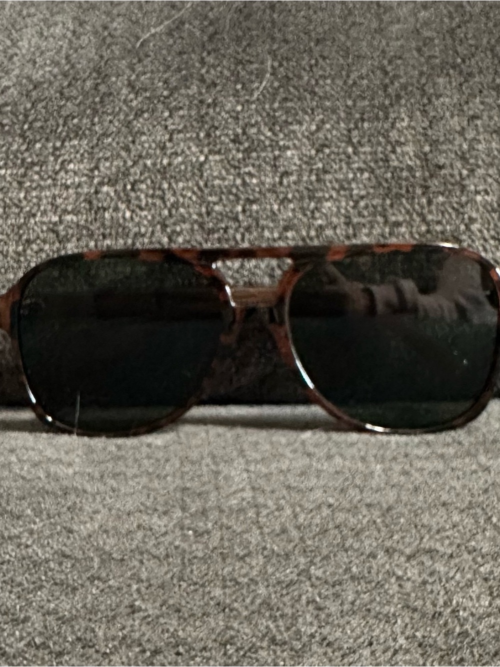 Tortoiseshell Aviator Sunglasses with Dark Lenses- No Brand
